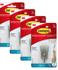 Satin Nickel Bath Hooks 4 Pack With Water Resistant Strips No Tools Needed Damage Free Shower And Bathroom Organizer Sticky Hooks