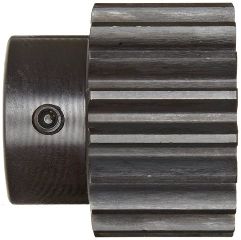 High Carbon Steel Spur Gear With 20 Pitch And 20 Degree Pressure Angle Inch Size Three Eighths Inch Bore One Inch Outer Diameter Half Inch Face Width Eighteen Teeth For Smooth Torque Transfer Between Parallel Shafts In Motorized Systems close-up
