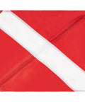 Red and white Dive Flag For Boat With Removable Stiffening Pole 20x24 Diver Down Flag With Double Stitching High Visibility