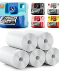 5 Rolls Refill Pack For Kids Instant Cameras HD Thermal Print Paper Set For Portable Photo Cameras No Ink BPA Free Easy Refill Sheets For Fun Snapshots And Creative Moments, 55mm rolls