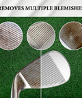 Golf Club Polish And Cleaner Kit Three In One Rust Scuff And Stain Remover For Aluminum Metal Zinc And Steel Restores Shine And Smooth Feel To Your Clubs For A Deep Clean That Brings Back Factory Gloss And Gives Your Clubs A Serious Shine On The Range Or. metal golf club face cleaned of rust and stains on grass
