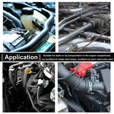 Application view of 6.6 Ft Silicone Vacuum Hose For Automotive High Temperature 130 PSI Three Eighths Inch Inner Diameter 10mm OD.