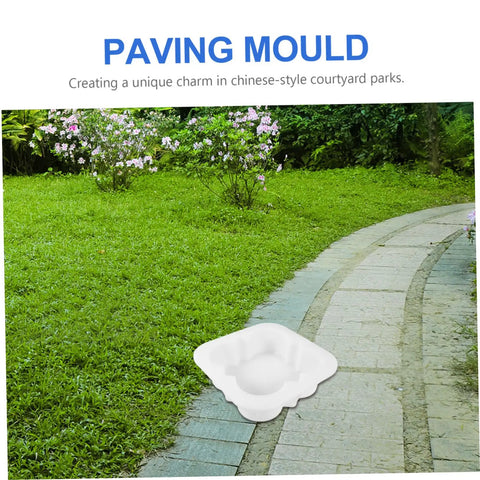 Concrete Paver Mold Kit for Pathways and Patios, Reusable DIY Friendly PP Molds in garden path setting