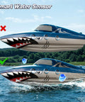 High Speed Predator Hull RC Boat For Kids And Adults Waterproof 2.4GHz Remote Control With Dual Battery 50 Minute Run Time