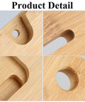 Detailed view of Three Piece Zero Clearance Insert Set For Table Saws With Riving Knife Slot showcasing wood texture and slots.