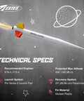 Nike Smoke Pro Series II STEM Rocket Kit For Expert Builders with 1:5.5 scale, reaching 600 feet altitude, shown in flight.