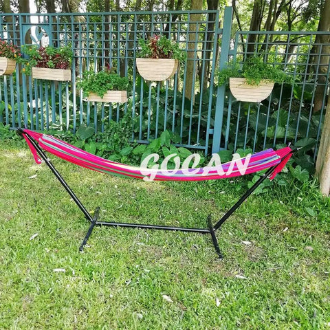 Extra Large Double Hammock For Two With 330cm Total Length And 500lb Capacity Canvas Cotton Super Comfy Outdoor Living For Patio Porch Garden Outdoor Indoor Rainbow XXL