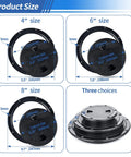 Round Boat Hatch With Detachable Cover, Non Slip Inspection Hatch For Marine Boats And Yachts, Weatherproof ABS Construction, displayed in 4, 6, 8 inch sizes
