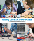 People using 80W Digital Soldering Iron Kit With LCD Display, Ceramic Heater, Fast 20 Second Heat Up, for DIY electronics and repairs