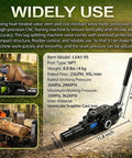 Hydraulic Heavy Duty Log Splitter Valve With Joystick 1 Spool 25 GPM 3626 PSI, shown in operation with logs in woodland.