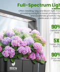 Indoor Hydroponics Garden System With 15 Pod Grow Kit For Herbs And Veggies, LED Grow Light, flowering plant display
