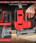 Pro Grade Cordless Brad Nailer Driven By A Badass Brushless Motor And Built Hella Tough Delivers Dead Straight Shots, featuring double safety protection.