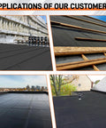 Various applications of Built Tough 51 Mil Epdm Rubber Roofing Rolls with Peel And Stick Backing on flat roofs.