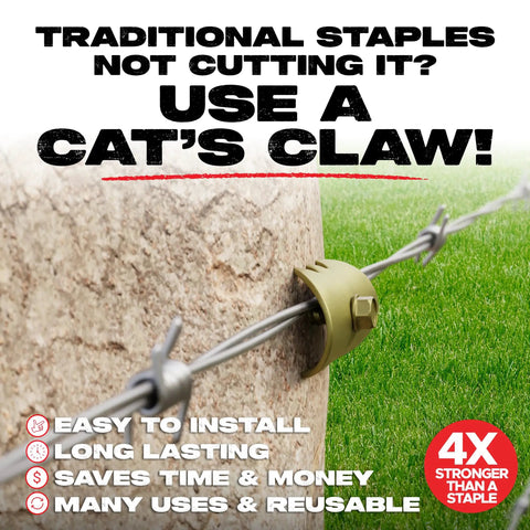 Two Inch Softwood Fence Claws Kit With 170 Pieces Replaces Standard Fence Staples Fast Drill Driven Installation
