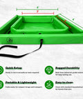 Spill Containment Berm 3 By 3 Portable Folding PVC Tray For Oil And Lab Chemical Spills Heavy Duty Reusable Collapsible