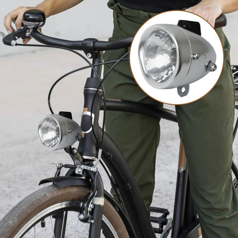 Retro Style Bicycle Light Kit With 12V 6W Generator, Headlight And Taillight Set For Most Bikes Including BMX, Cruiser, Road, Mountain, Folding, Electric, And More Universal Fit For Safer Day And Night Rides