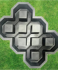 Concrete Paver Mold For Grass Pavers And Garden Walkways ABS 4mm Pathmaker Form displayed on grass