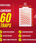 Heavy Duty Glue Traps 60 Pack Extra Sticky XL Pest Boards For Mice And Insects Badass Scentless Rodent Control design with product details.