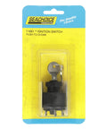 Ignition Starter Switch with Push to Choke for Johnson Evinrude Outboard Motors in packaging, includes two keys.