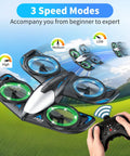 Beginner Friendly Foam RC Drone For Kids With LED Lights 360 Degree Flip Altitude Hold 3 Speed Modes flying outdoors