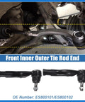 Front Outer Tie Rod End Kit Two Piece Replacement For Ford Fusion Lincoln MKZ Mercury Milan ES800101 ES800102 Front Suspension Steering Includes Left And Right Outer Tie Rod Ends For Safe Precise Handling.