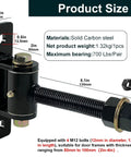 Heavy Duty T Bolt Gate Hinge 700 Lb Beefy Capacity With Built In Ball Bearing For Driveway Gates Farm Gates Barn Doors And Industrial Metal Gates Smooth Quiet Operation No Sagging, 6in black carbon steel hinge with M12 bolts