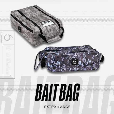 Beast Of A Tackle Bag For Fishing Gear And Soft Plastics, Extra Large, Water-Resistant Bait Organizer displayed in patterns.