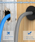 Slick Starlink Cable Routing Kit And Wall Grommet For One Inch Holes, silicone grommets securing cables in wall openings.