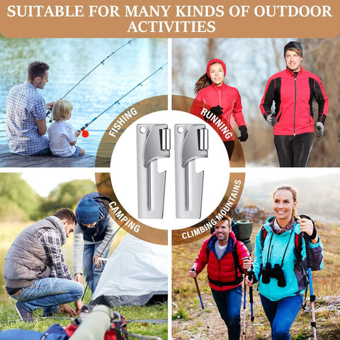 40 Pack Manual Stainless Steel Can Openers for Camping and Travel with outdoor activity images