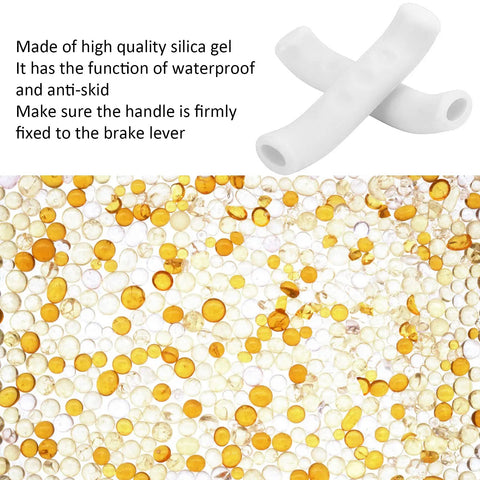 White Silicone Brake Lever Covers For Road And Mountain Bikes Dope Anti Slip Grips Protect Your Levers 0.39 By 0.39 Inches