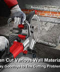 Built Tough Electric Concrete Ring Saw With Advanced Dust Control Portable Wall Cutter For Stone Marble Tile And Metal cutting through various wall materials.