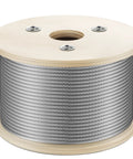 3/16 Inch 500 Ft Stainless Steel Wire Rope 304 7x19 for Deck Cable Railing Balustrades on wooden spool