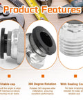 Close-up of Push To Connect Fittings 6mm Tube OD To 1 Quarter Inch NPT Male Quick Connect Pneumatic Air Hose 10 Pack features
