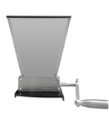 Grain Mill With 7 Lb Aluminum Hopper And Two Beefy Adjustable Gap Rollers For Hand Crank Or Drill Powered Milling Integral Drive Shaft