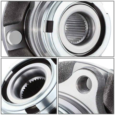 Front Wheel Bearing Hub Assembly For Infiniti JX35 QX60 Altima Maxima Murano Pathfinder 2013-2021 Interchange 513296 OEM 40202-3JA0A 40202-JA100 40202-ZX10A Durable Replacement Part For Smooth Ride And Precise Wheel Alignment close-up details
