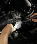 Using Beefy 375 Lumen Rechargeable Flashlight With Grip Ring And 120 Volt AC Charger IPX4 Water Resistant under car hood
