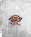 Dickies Work Gear logo on textured gray background