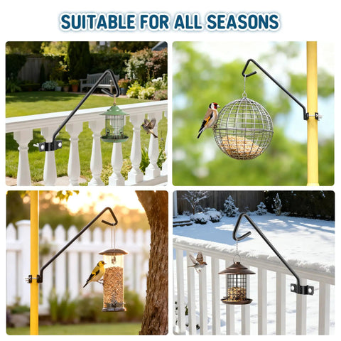11 Inch Heavy Duty Fence Deck Hook Rail Hanging Mounting Kit For Bird Feeders Planters Suet Baskets Lanterns in outdoor use