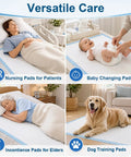 Straight Up Heavy Duty Adult Bed Pads 36 X 72 Inches 20 Count Disposable Incontinence Underpads With Super Soak Core And Waterproof Leak Free Cushion For Senior Home Care on bed care for patients and pets.