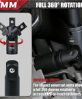 Beefed Up 18 Piece Impact Socket Adapter Set with Universal Joints showcasing full 360-degree rotation for automotive use.