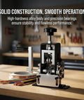 DualDrive Wire Stripping Machine For Copper Wire 0.06 To 1 Inch Gauge Drill Powered And Hand Crank Tungsten Blade on table