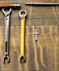 Image of Top Tier Mini RC Wrench Equipped With M2 M2.5 M3 Cross Socket Configurations For Quick Fixes And Absolute No Sweat Scale Model Assembly That Really Hits Different, placed on wooden surface.