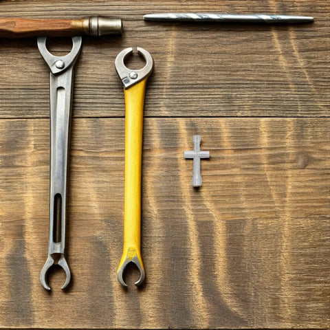 Image of Top Tier Mini RC Wrench Equipped With M2 M2.5 M3 Cross Socket Configurations For Quick Fixes And Absolute No Sweat Scale Model Assembly That Really Hits Different, placed on wooden surface.