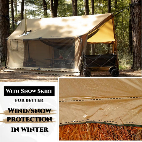 Hammock Ready Hot Tent With Stove Jack And Double Sided Mesh Windows For All Season Camping And Backpacking