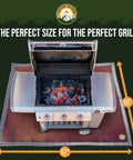 Under Grill Fire Pit Mat For Outdoor Deck And Grass Protection, Portable Ember Mat beneath grill, showcasing 67x60 inch size