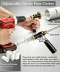 Inside Pipe Cutter For PVC Pipe With One Press Adjustable Depth From 0.4 To 7 Inches, Flush Cut Tool, 7-inch depth