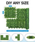 Watermelon Leaves Faux Ivy Privacy Fence Screen For Indoor Outdoor Use, UV Resistant, Realistic Fake Ivy Wall Hedges, DIY panel sizes
