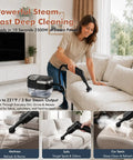 Heyvtoryin 2500W Steam Cleaner For Home With 1.6L Tank And Quick Heat Up To 3 Seconds, cleaning couch upholstery.