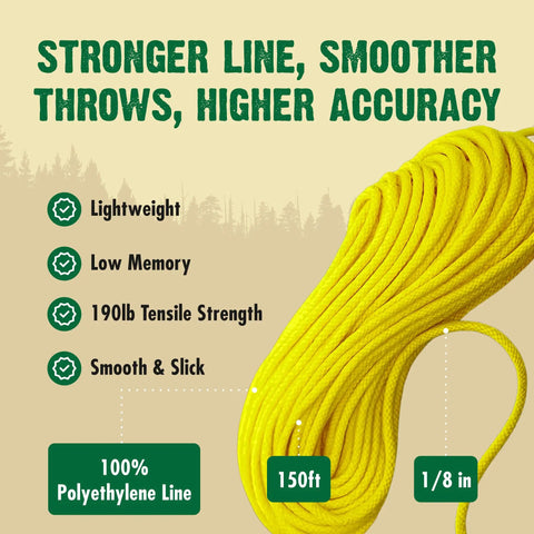Fifteen Oz Pro Arborist Throw Line Kit With 150 Ft Polyethylene Line One Eighth Inch Rope heavy-duty throw weight details