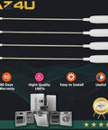 Washer Suspension Rod Kit Assembly For LG Top Load Washers Replacement 4 Piece Set Compatible With WT1101CW WT1201CV WT1201CW WT4870CW Includes AJK72909308 4902EA1002F 2758535 PS8749609 AP5781940 photographed with warranty and quality icons